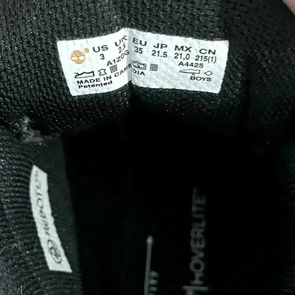 Timberland Leather Boltero Boy’s Youth Sneaker Boots Black - Picture 13 of 13